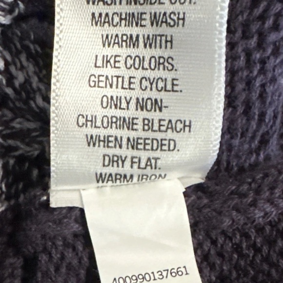 Croft & Barrow Women's Colorblock Crewneck Cable knit Sweater - Purple - Picture 5 of 5